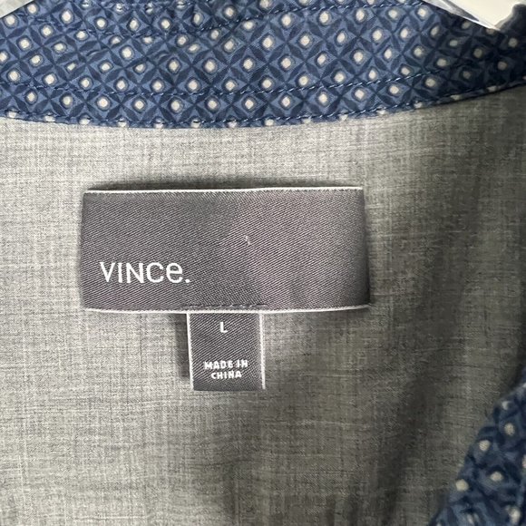 Vince Shirt  Mens Large Blue Button Down Long Sleeve Mens Large - Picture 5 of 9